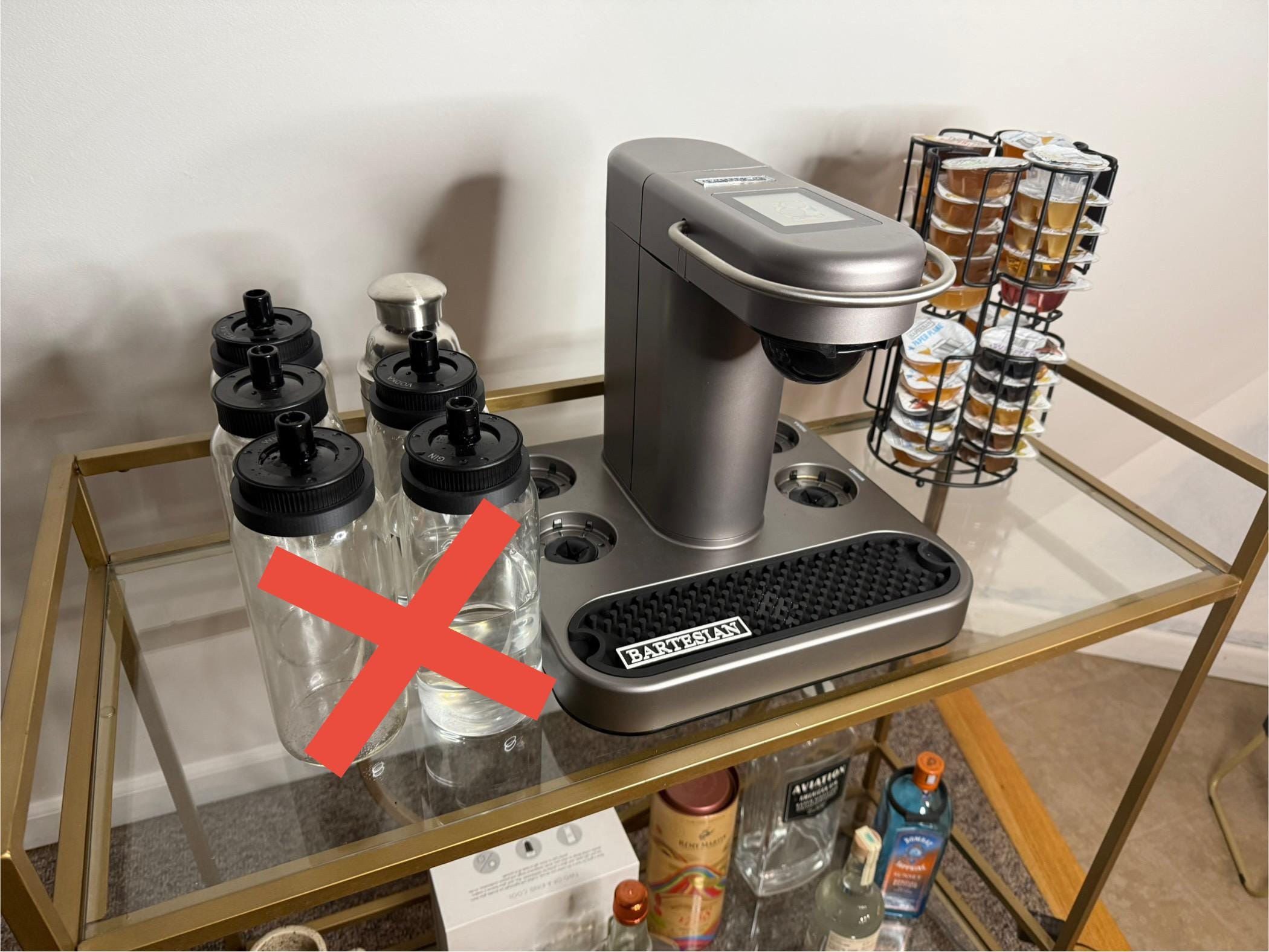 Storage Drawer Pod Cocktail Maker Bartesian Cocktail Capsule