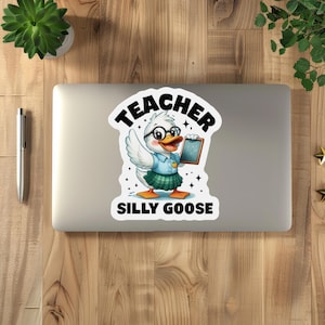 Lustiger Lehrer-Die-Cut-Magnet, niedliches, dummes Gans-Dekor, Klassenzimmer-Essoires, Geschenk für Lehrer, Kühlschrankmagnet, Schulzubehör