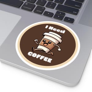 Cute Coffee Stickers for Expressing Your Love of Caffeine - Perfect for Laptops, Water Bottles, Planners and More!