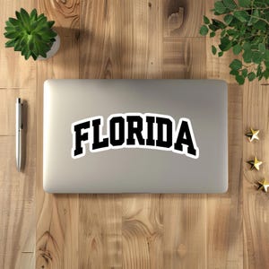 Florida Kiss-Cut Aufkleber, Laptop Aufkleber, Reisedekor, Souvenir Aufkleber, Geschenk für Florida Liebhaber, Schulbedarf