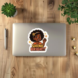 Shine Bright gestanste stickers, decor positieve affirmatie, laptopdecor, cadeau voor kinderen, dagboekaccenten, leuke feestartikelen