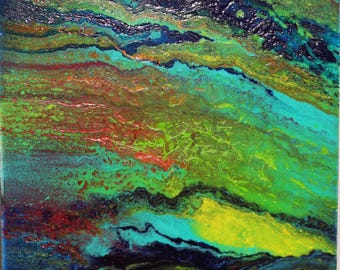Acrylic Epoxy Fluid Art "Kaleidescope"
