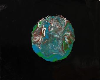 Acrylic Fluid Art "Home"
