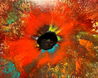 Acrylic Epoxy Fluid Art "Rainbow Super Nova"