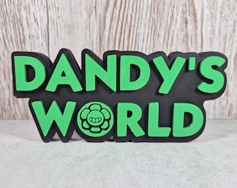 Dandy's World 3D Printed Desk Sign: Gamer Decor - Available in 2 sizes