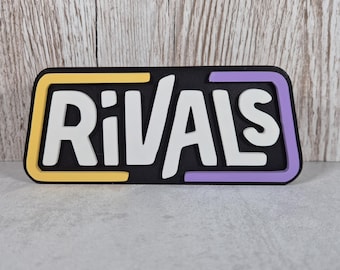 Roblox Rivals 3D Gedrucktes Schreibtisch Schild: Gamer Dekor - Erhältlich in 2 Größen