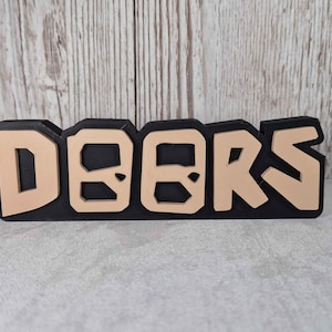 Roblox Doors 3D Printed Desk Sign: Gamer Decor - Available in 2 sizes