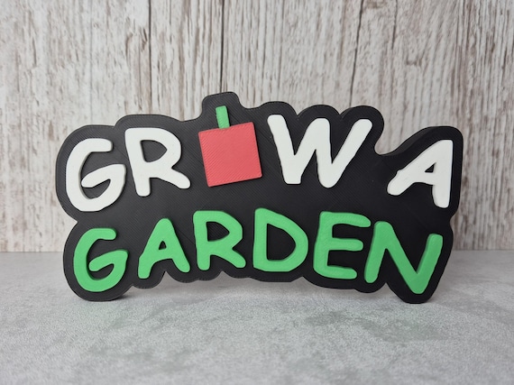 Roblox Grow a Garden 3D Printed Desk Sign: Gamer Decor - Available in 2 sizes