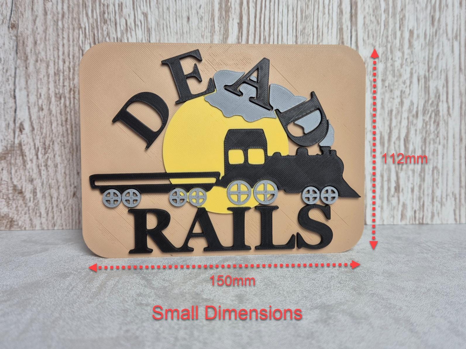 Dead Rails | 3D Printed Desk Sign – Custom Gamer Decor, Perfect Gift ...