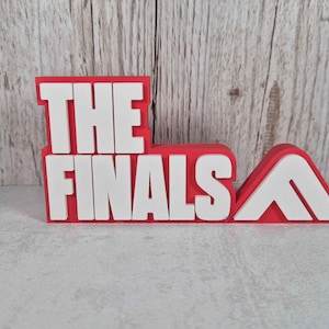 The Finals 3D gedrucktes Schreibtisch-Schild: Gamer-Deko-Geschenk - erhältlich in 2 Größen