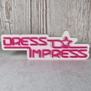 robe Roblox pour impressionner | Enseigne de bureau imprimée en 3D DTI - Décoration personnalisée pour joueur, cadeau parfait, disponible en 2 tailles