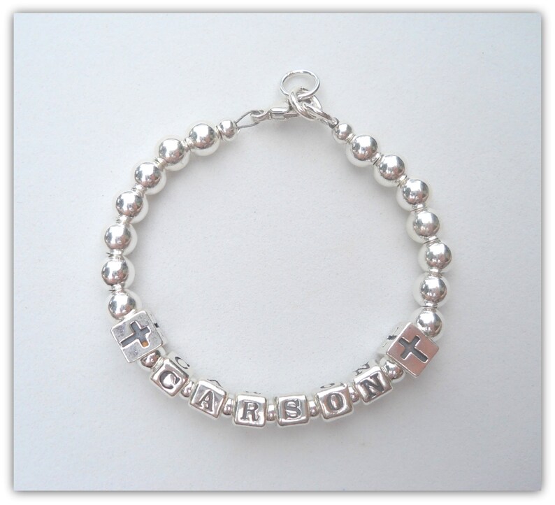 Baby Baptism Bracelet Ring Bearer Gift Boy Baptism Christening Etsy