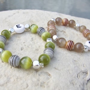 NEWBORN ID Bracelets - Set of Two Twin ID Bracelets - Twin Bracelets - Twin Boy Bracelets - Baby Bracelet - Baby Name Bracelet B073