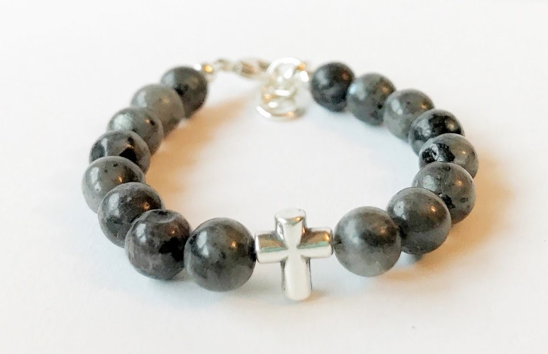 Boy Baptism Bracelet Baptism Gift Godson First Communion Gift