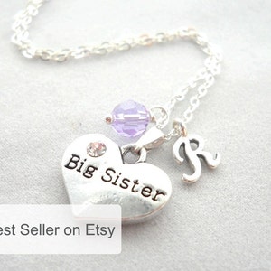 Big Sister Gift, Big Sister Necklace, Big Sister Little Sister, Big Sister Necklace for Girl, Middle Sister Necklace, Sister Jewelry N094