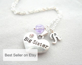 Big Sister Gift, Big Sister Necklace, Big Sister Little Sister, Big Sister Necklace for Girl, Middle Sister Necklace, Sister Jewelry N094