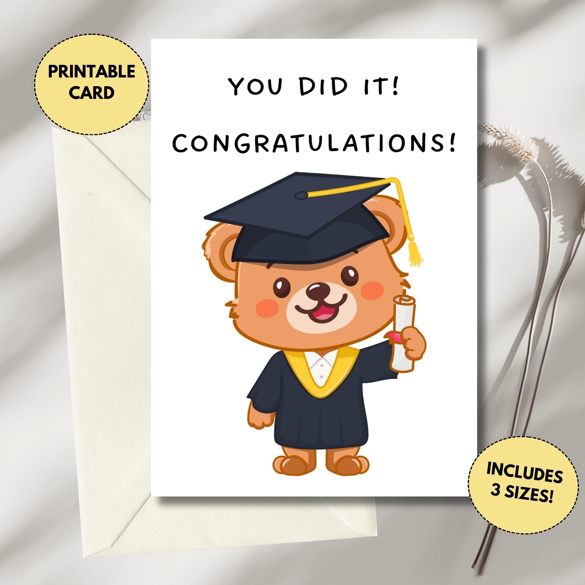 Printable Graduation Card | Preschool, Kindergarten Graduation Gift ...
