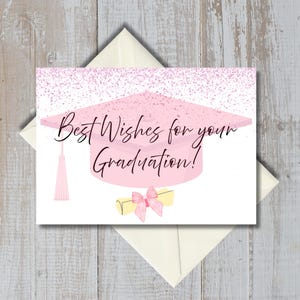 Printable Graduation Card | Best Wishes Graduation | High School ...