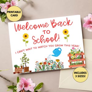 Druckbare Beginn des Schuljahres Karte | Willkommen zurück in der Schule | Für Schüler | Schulanfang | Back To School Karte vom Lehrer
