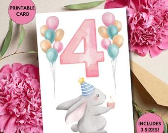 Felice biglietto di auguri per il terzo compleanno. Treno di compleanno con animali Immagine e Vettoriale