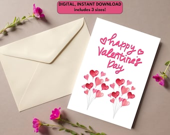 Printable Valentine's Day Card | Valentine's Day Printable | Downloadable Valentine's Card | Valentine's Day Card for Son, Daughter, Spouse