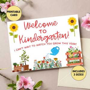 Carte de bienvenue à imprimer pour la maternelle | Carte pour les nouveaux élèves de la maternelle | de l'enseignant à la maternelle | Carte pour la classe de maternelle