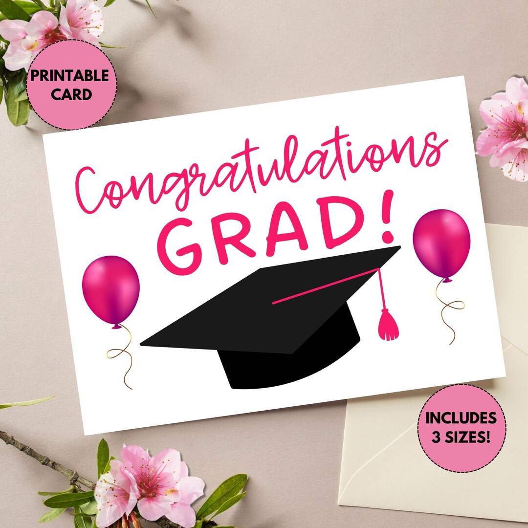 Printable Graduation Card | Congratulations Grad | Instant Download ...