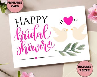 Printable Bridal Shower Card | Includes 3 Sizes (Digital Download)