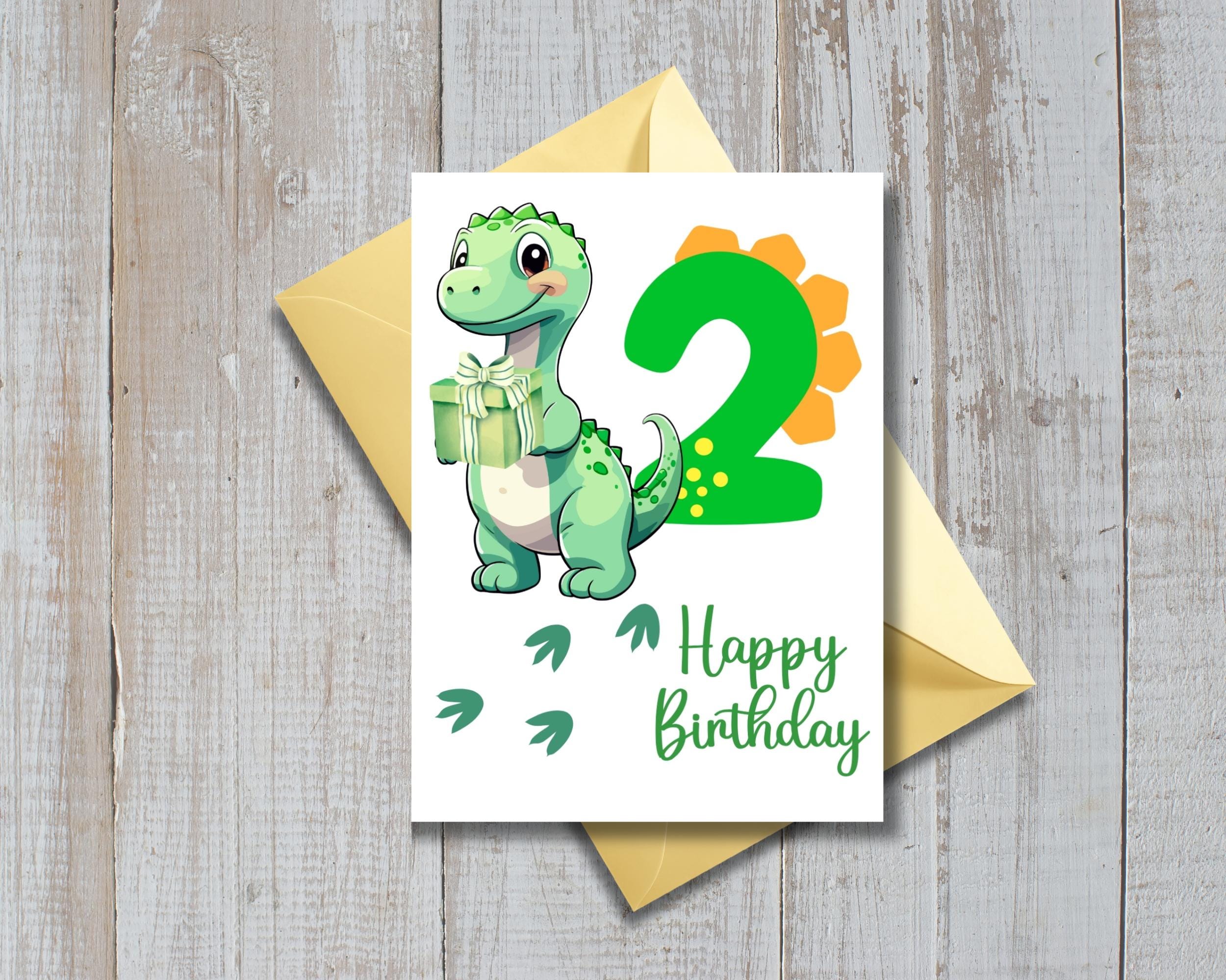 Biglietto di auguri per il secondo compleanno del nipote a tema