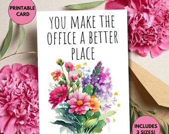 Printable Administrative Professionals Card | Card for Administrative Assistant, Employee, Executive Assistant, Coworker, Manager, Boss