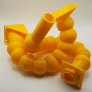 Flexible Shop Vacuum Hose, 1.25 Inch, 18 Couplings with Mounting Brackets