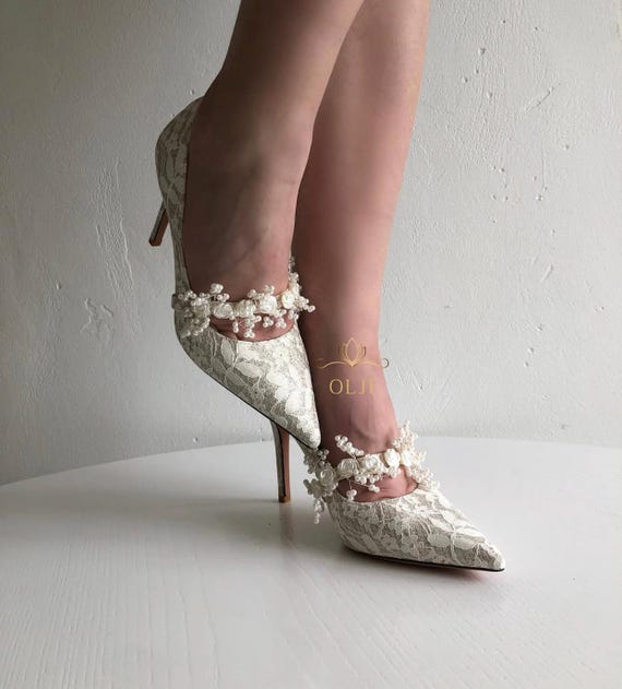Salto Alto Sapato Para Noiva Personalizado Sapatos De Renda Para