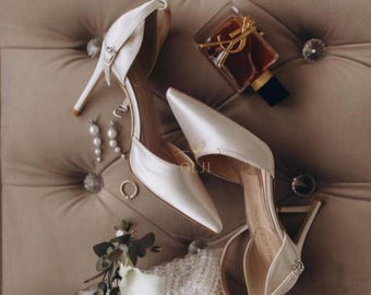 women's bridal satin evening dress heels Satin Evening Block Heel With Marquise Rhinestones, Women Wedding Shoes, Something Blue, Bridal Shoes, Wedding Heels, Block Heels