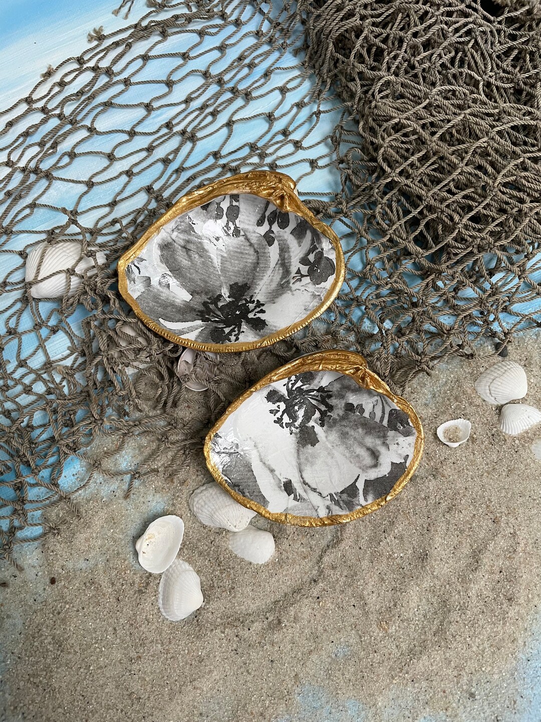 Clam Rinbg Pair of Clam Shell Ring Dishes - Etsy