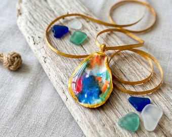 oyster shell pendant for necklace