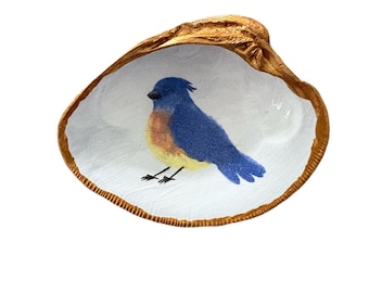 Bluebird shell ring dish