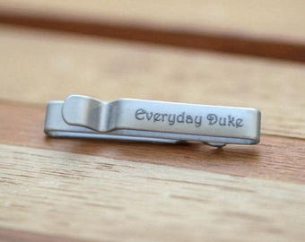 Custom Laser Engraved Titanium Belt Clip / Money Clip – Minimalist EDC Cash & Card Holder by Everyday Duke