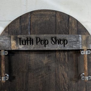 Custom Laser Engraved Bourbon/Wine Barrel Stave Sign Raw