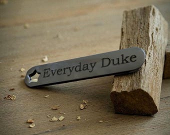 Customized Text Engraved Double-Sided Titanium Keychain |  personalized Necklace Tag | Personalized EDC Gift for Him