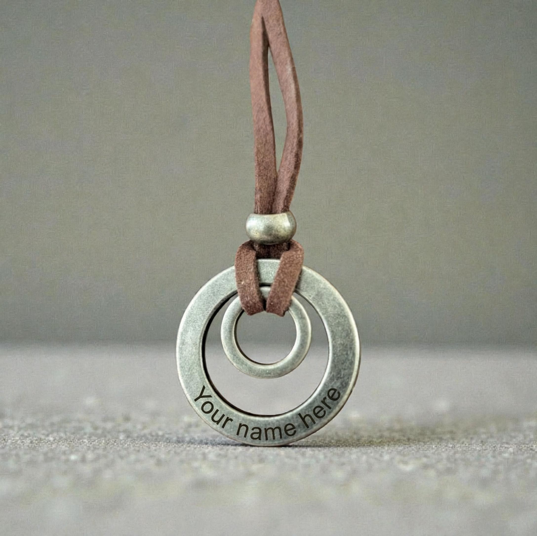 Double Ring Necklace - Etsy