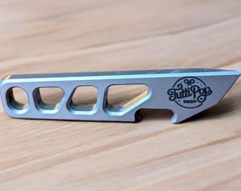 Custom Titanium Keychain Knife/Multitool – Waterproof, Small and Portable, Personalized Mini Knife with Name or logo, Great Mans Gift