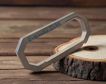 Titanium Keychain Tool – Custom Laser Engraved Everyday Carry | Minimalist EDC Gear, Durable Titanium Accessory, large sized