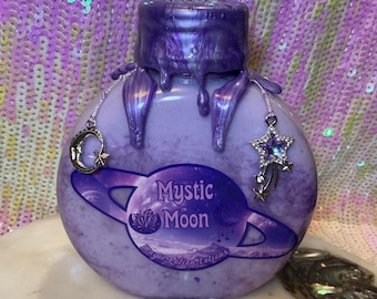 Mystic Moon Lavender Lotion: Fantasy Potion Bottle Bookshelf Decor