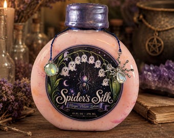 Lotion | Spider's Silk | Orange Mango Scented | Mythology Decor | Spooky Season Decor