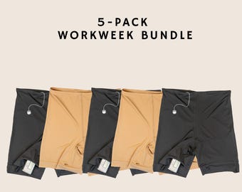 5-Pack Insulin Pump Shorts with Hidden Pocket Holder for Dresses | Women’s Adaptive Clothing