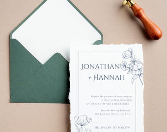 Minimalist Wedding Invitation Suite: Modern QR Code RSVP (Editable Canva Template, Digital Download)