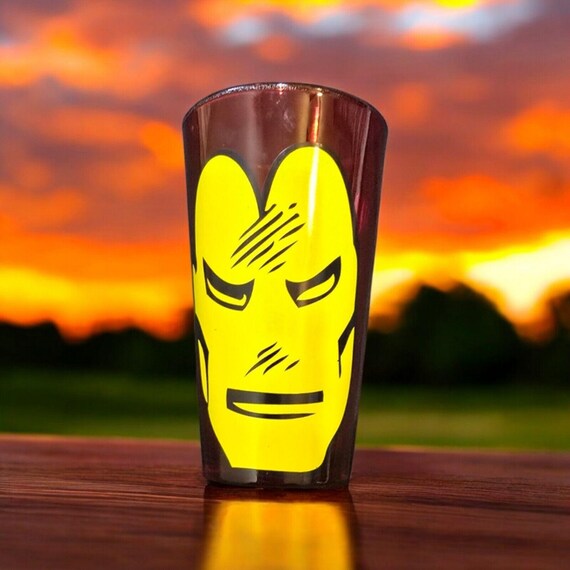 Marvel Ironman 16 Oz Red Glass Drinking Glass Tumbler Highball Pint - Etsy