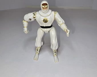 Vintage Mighty Morphin Power Rangers Twirling White Ninja Ranger Figur 1995
