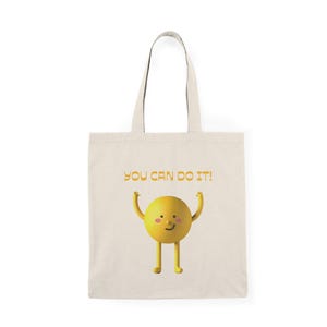 Inspirierende Einkaufstasche, du kannst es tun! Wiederverwendbare Einkaufstasche, Motivationsgeschenk, umweltfreundliche Einkaufstasche, perfekt für Studenten