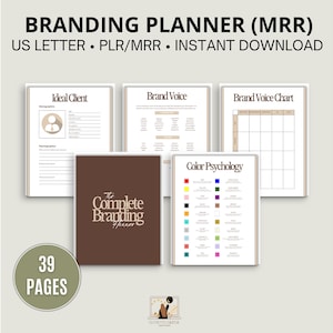 Branding-Planer, PLR Digitaler Planer, bearbeitbare Canva-Vorlage, Branding Digital Business Planner